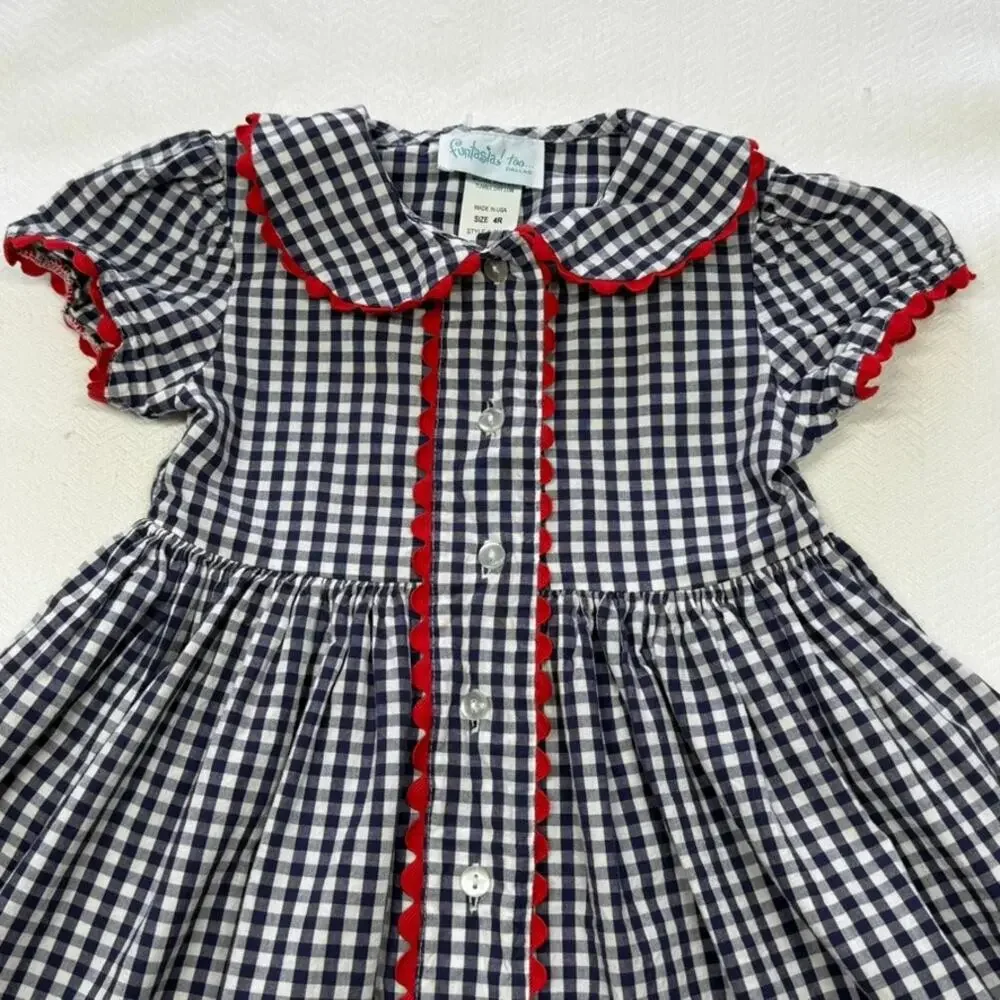 Funtasia Too Vintage Western Gingham Dress 4T